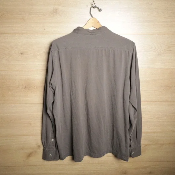 Polo Ralph Lauren Long Sleeve Button Down Shirt Gray XL Chest Pockets - Picture 2 of 5